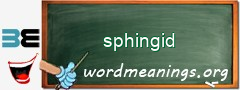 WordMeaning blackboard for sphingid